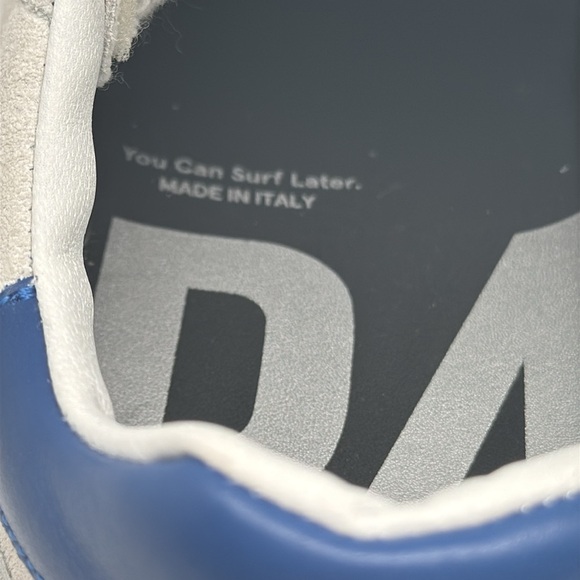 P448 Mens White At Heel and Tongue Vert Toe Wedge Leather Sneakers Shoes Size 39 - Picture 14 of 16